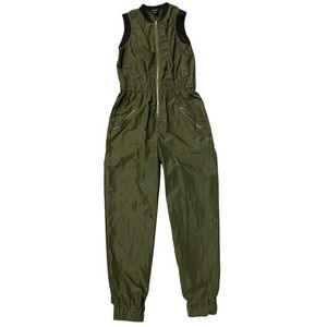 Rue21 Olive Green Sleeveless Zippered Utility Jumpsuit Romper Women's Medium